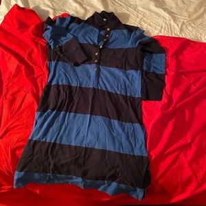 J Crew Navy Blue Striped Dress